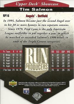 1996 Upper Deck - Run Producers #RP16 Tim Salmon Back