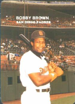 1985 Mother's Cookies San Diego Padres #23 Bobby Brown Front