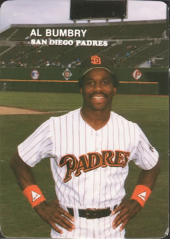 1985 Mother's Cookies San Diego Padres #25 Al Bumbry Front