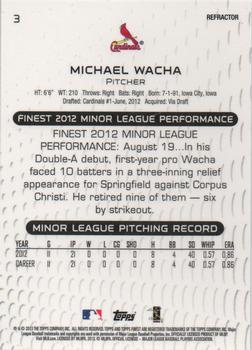 2013 Finest - X-Fractors #3 Michael Wacha Back
