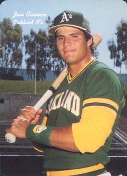 1986 Mother's Cookies Oakland Athletics #9 Jose Canseco Front
