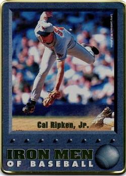 1996 Metallic Impressions Iron Men of Baseball #3 Cal Ripken Jr. Front