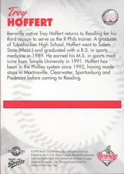 1999 Multi-Ad Reading Phillies #28 Troy Hoffert Back