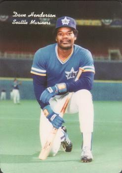 1986 Mother's Cookies Seattle Mariners #4 Dave Henderson Front