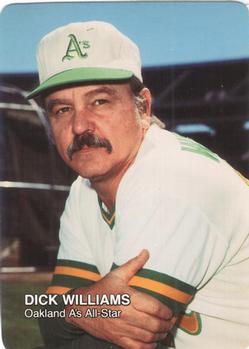 1987 Mother's Cookies Oakland Athletics #12 Dick Williams Front