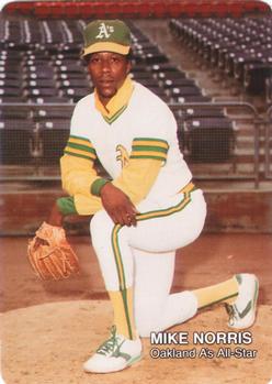 1987 Mother's Cookies Oakland Athletics #22 Mike Norris Front