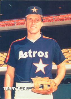 1987 Mother's Cookies Houston Astros #7 Terry Puhl Front