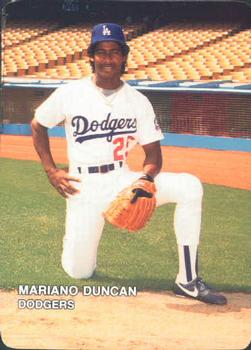 1987 Mother's Cookies Los Angeles Dodgers #7 Mariano Duncan Front