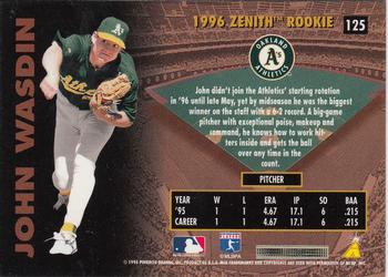 1996 Zenith #125 John Wasdin Back