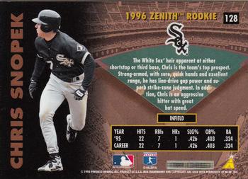 1996 Zenith #128 Chris Snopek Back