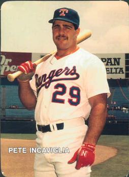 1987 Mother's Cookies Texas Rangers #2 Pete Incaviglia Front