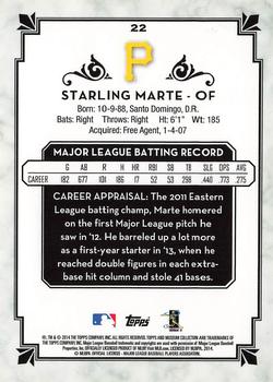 2014 Topps Museum Collection #22 Starling Marte Back