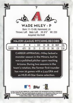 2014 Topps Museum Collection #7 Wade Miley Back