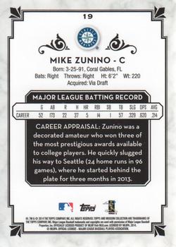 2014 Topps Museum Collection #19 Mike Zunino Back