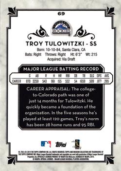 2014 Topps Museum Collection #69 Troy Tulowitzki Back