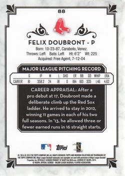 2014 Topps Museum Collection #88 Felix Doubront Back