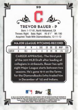 2014 Topps Museum Collection #99 Trevor Bauer Back