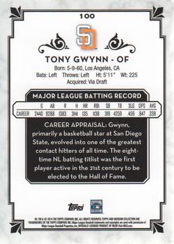 2014 Topps Museum Collection #100 Tony Gwynn Back