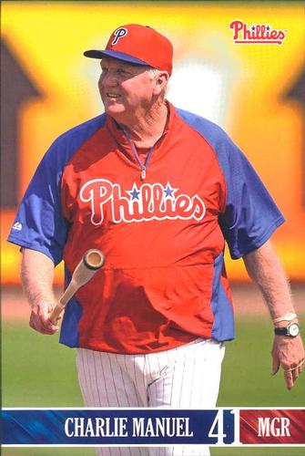 2013 Philadelphia Phillies Photocards #23 Charlie Manuel Front