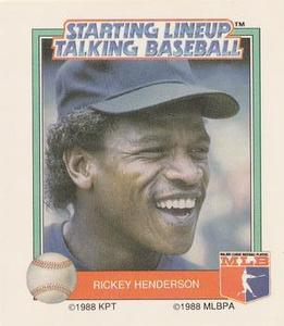 1988 Parker Brothers Starting Lineup Talking Baseball All-Stars #23 Rickey Henderson Front