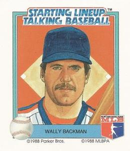 1988 Parker Bros. Starting Lineup Talking Baseball New York Mets #15 Wally Backman Front