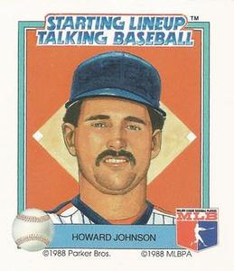 1988 Parker Bros. Starting Lineup Talking Baseball New York Mets #16 Howard Johnson Front