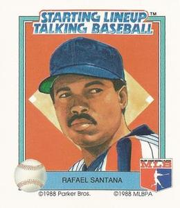 1988 Parker Bros. Starting Lineup Talking Baseball New York Mets #17 Rafael Santana Front