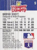1993 Humpty Dumpty Canadian #9 George Brett Back
