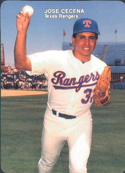 1988 Mother's Cookies Texas Rangers #12 Jose Cecena Front