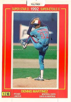 1992 Post Canada Super Star II #1 Dennis Martinez Back