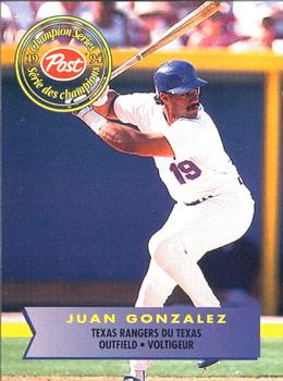 1994 Post Canada Champion Series #15 Juan Gonzalez Front