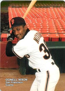 1989 Mother's Cookies San Francisco Giants #25 Donell Nixon Front