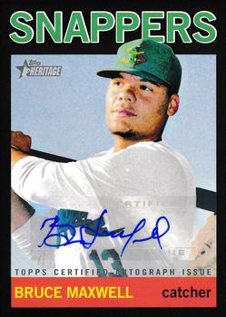 2013 Topps Heritage Minor League - Real One Autographs Black #ROA-BMA Bruce Maxwell Front