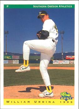 1993 Classic Best Southern Oregon A's #25 William Urbina Front