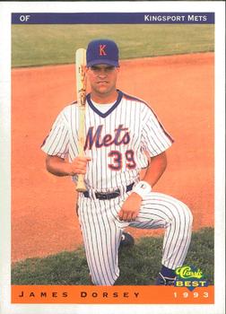 1993 Classic Best Kingsport Mets #9 James Dorsey Front