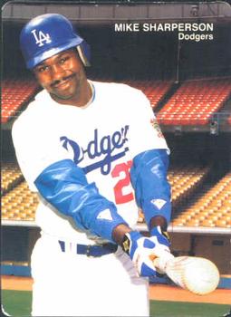 1990 Mother's Cookies Los Angeles Dodgers #20 Mike Sharperson Front