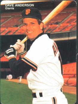 1990 Mother's Cookies San Francisco Giants #19 Dave Anderson Front