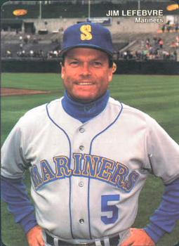 1990 Mother's Cookies Seattle Mariners #1 Jim Lefebvre Front