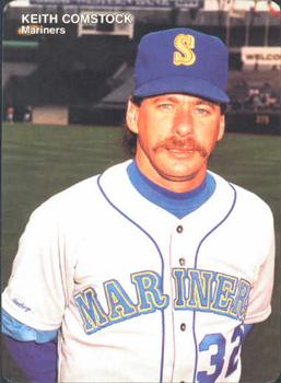 1990 Mother's Cookies Seattle Mariners #23 Keith Comstock Front