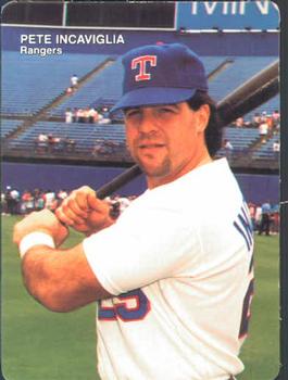 1990 Mother's Cookies Texas Rangers #4 Pete Incaviglia Front