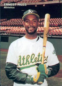 1991 Mother's Cookies Oakland Athletics #16 Ernest Riles Front