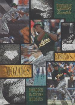 1996 Zenith - Mozaics #21 Mike Bordick / Mark McGwire / Scott Brosius Front