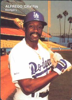1991 Mother's Cookies Los Angeles Dodgers #8 Alfredo Griffin Front