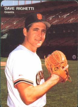 1991 Mother's Cookies San Francisco Giants #8 Dave Righetti Front
