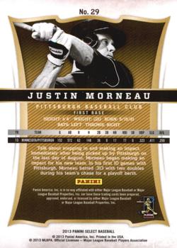 2013 Panini Select #29 Justin Morneau Back