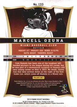 2013 Panini Select #133 Marcell Ozuna Back