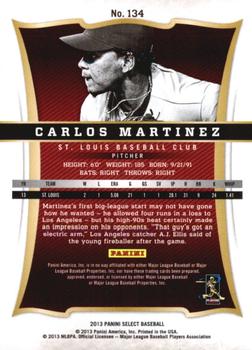 2013 Panini Select #134 Carlos Martinez Back