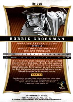2013 Panini Select #145 Robbie Grossman Back