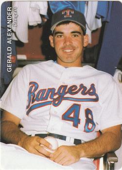 1991 Mother's Cookies Texas Rangers #27 Gerald Alexander Front