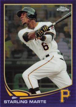 2013 Topps Chrome - Purple Refractors #81 Starling Marte Front